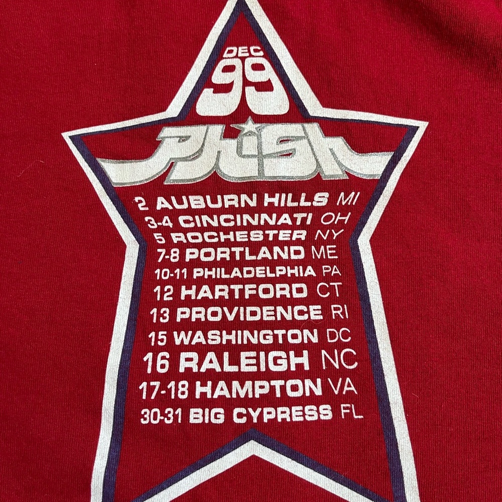 ⭕️Vintage Phish Red T-shirt size medium. Phish 2000 - Picture 5 of 6